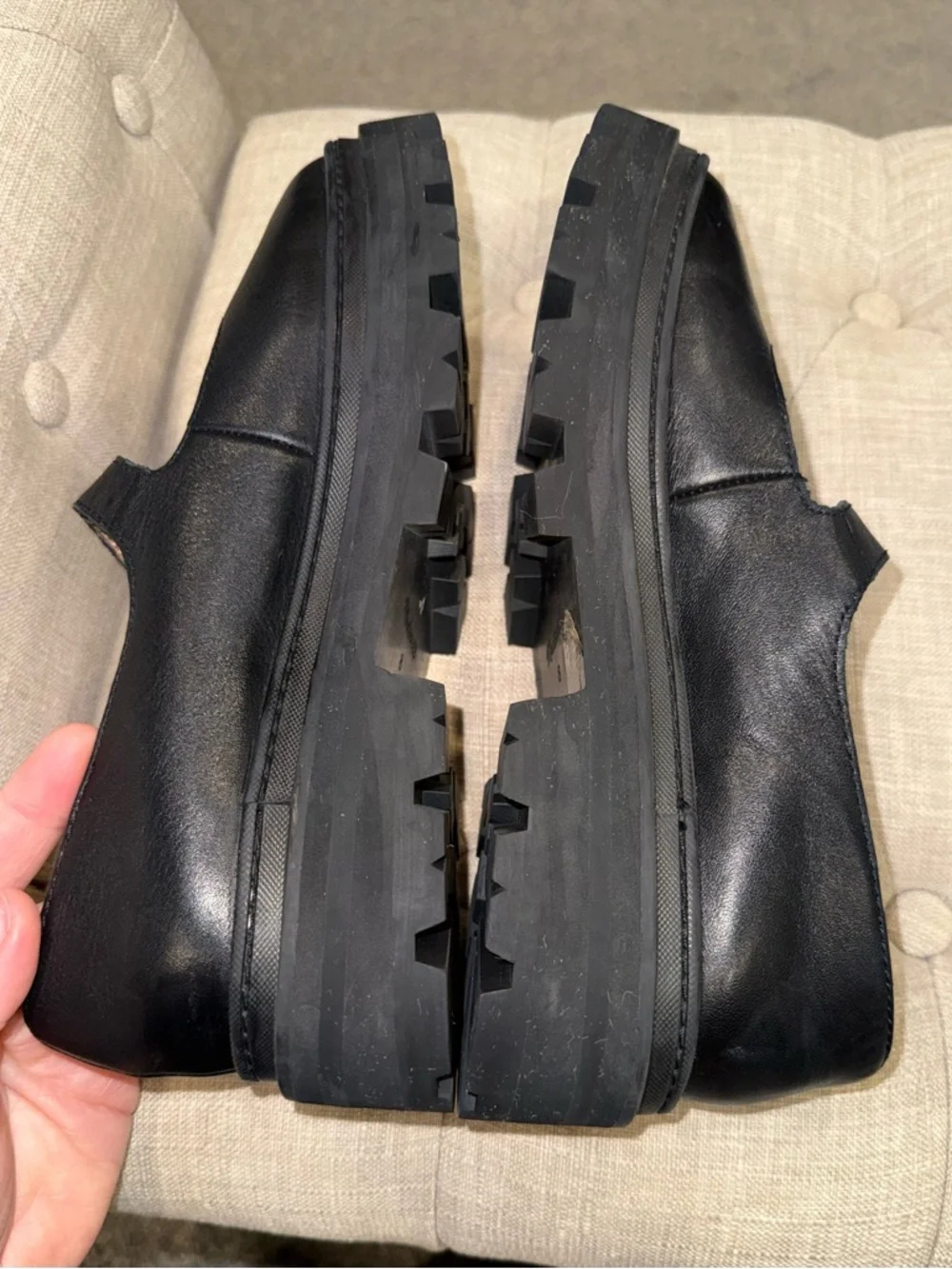 Madewell The Freya Platform Lugsole Mary Jane In True Black Leather Size 8 $158 - Picture 8 of 11